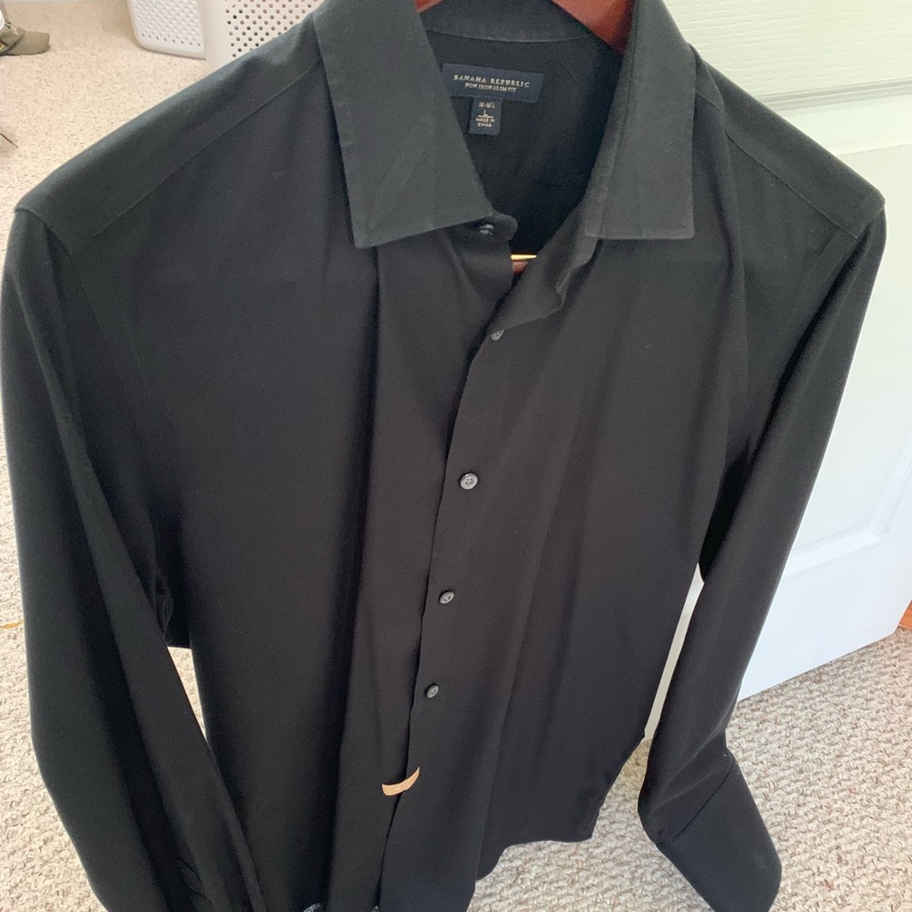 Banana republic black dress shirt.